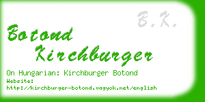 botond kirchburger business card